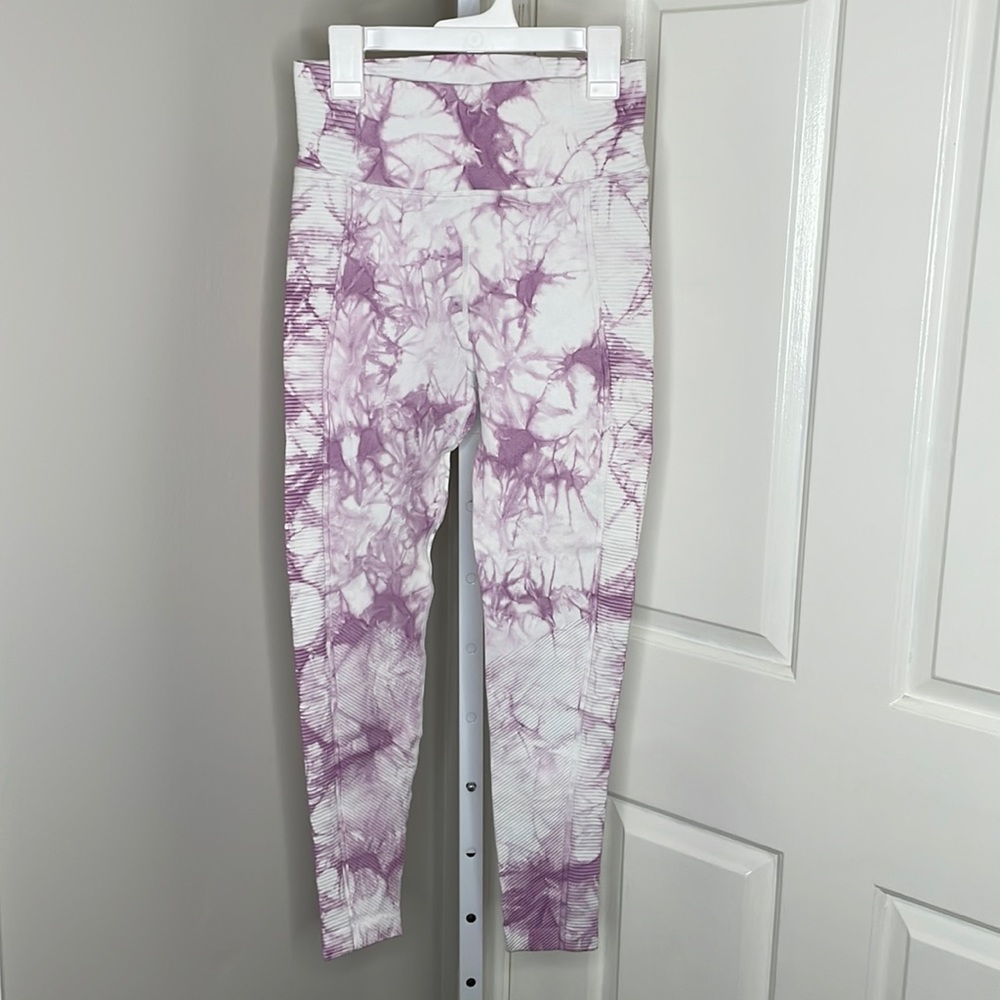 Offline By Aerie High Rise Compression Leggings Purple Tie Dye